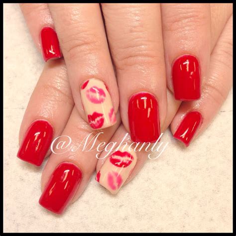 kiss design nails|kiss valentines nails.